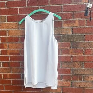 Vince White Sleeveless High-Low Blouse - Size M